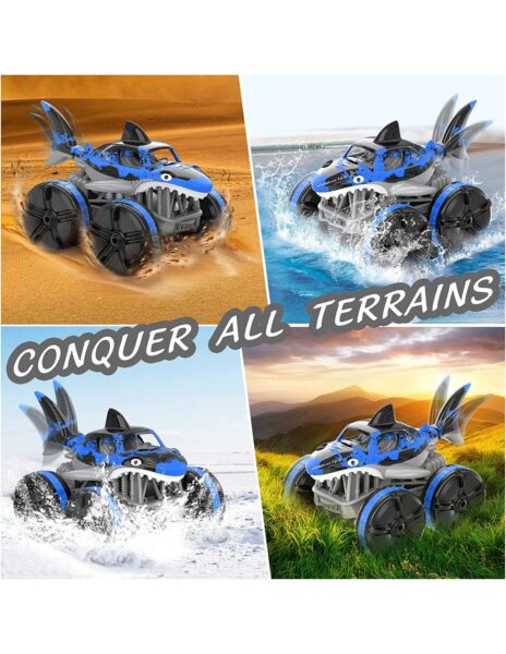 R/C mašina su valdymo pultu važiuojanti amfibija važiuojanti per vandenį, pakraunama 7,4V R/C mašina su valdymo pultu važiuojanti amfibija važiuojanti per vandenį, pakraunama 7,4V