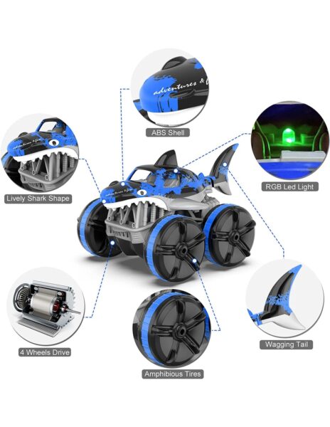 R/C mašina su valdymo pultu važiuojanti amfibija važiuojanti per vandenį, pakraunama 7,4V R/C mašina su valdymo pultu važiuojanti amfibija važiuojanti per vandenį, pakraunama 7,4V