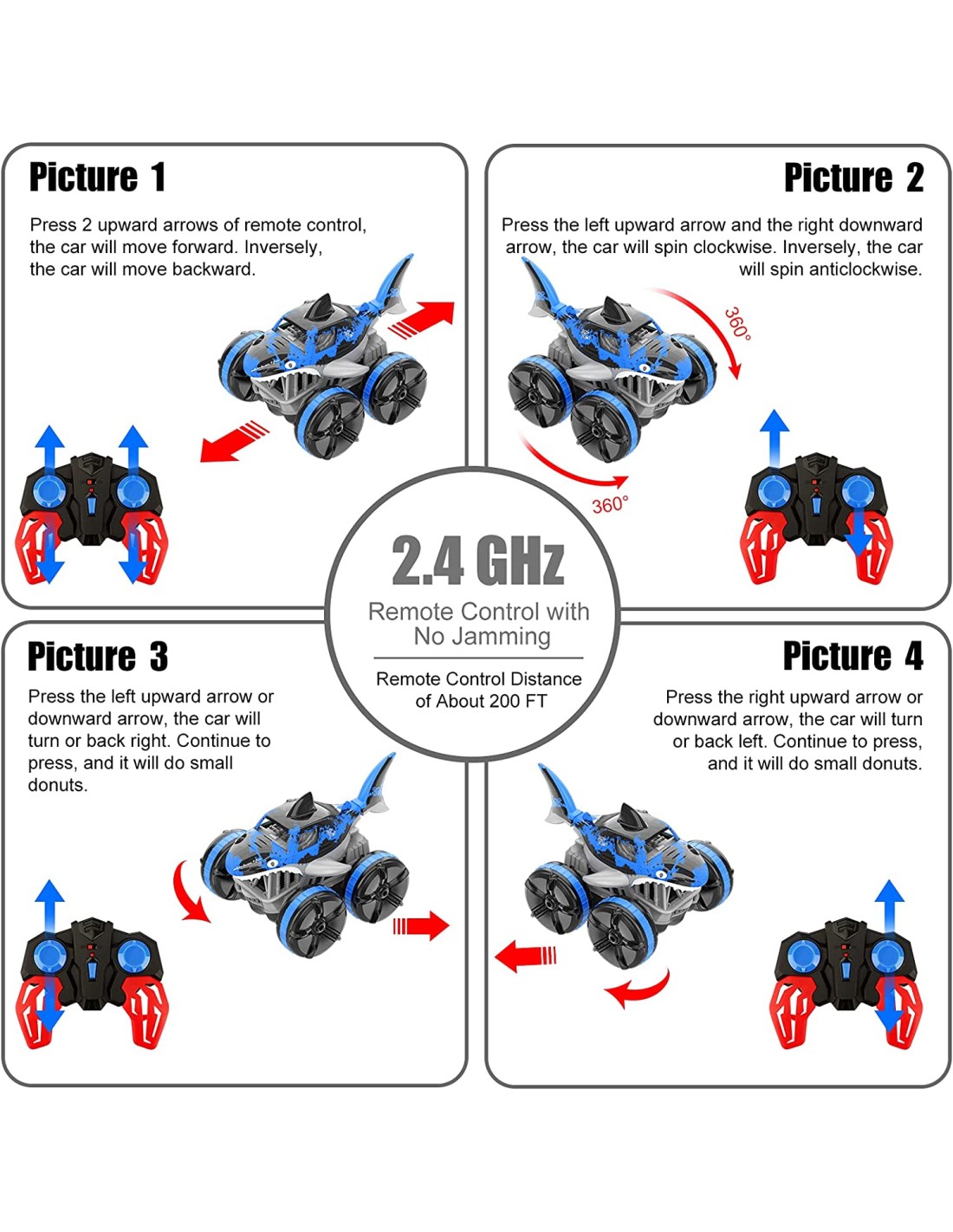 R/C mašina su valdymo pultu važiuojanti amfibija važiuojanti per vandenį, pakraunama 7,4V R/C mašina su valdymo pultu važiuojanti amfibija važiuojanti per vandenį, pakraunama 7,4V