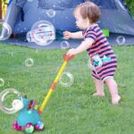 Muilo burbulai - stumdukas, LED šviesos ir garso efektai, mėlyna spalva Muilo burbulai - stumdukas, LED šviesos ir garso efektai, mėlyna spalva