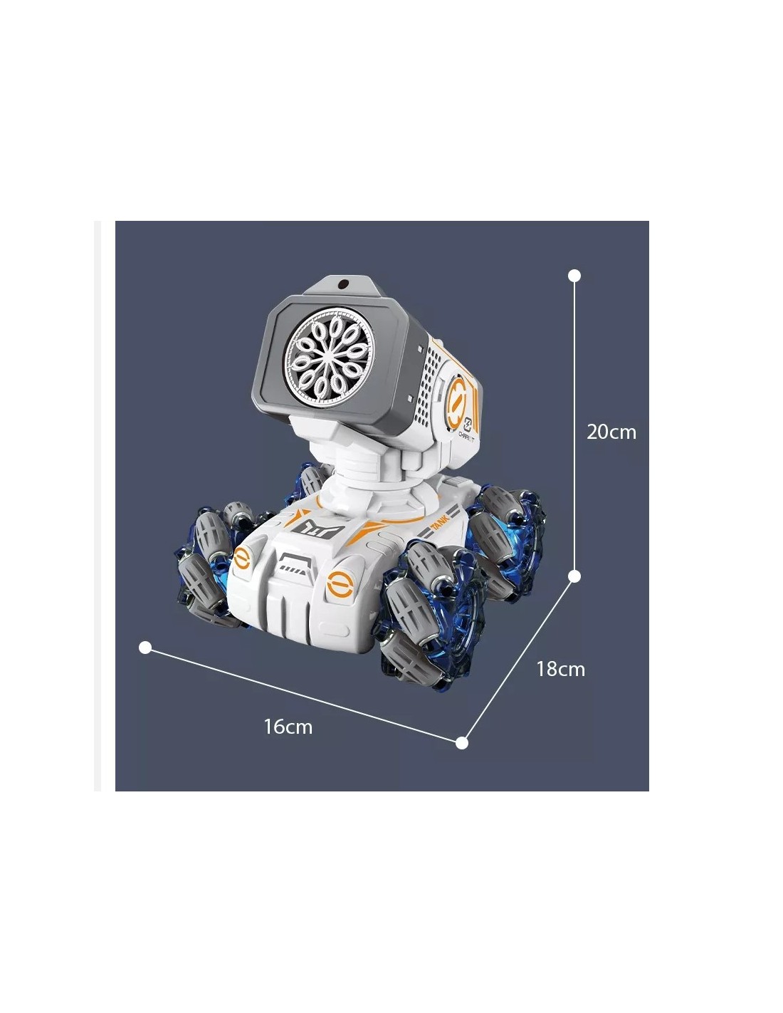 R/C Tankas muilo burbulų mašina, valdomas laikrodžiu ir pultu R/C Tankas muilo burbulų mašina, valdomas laikrodžiu ir pultu