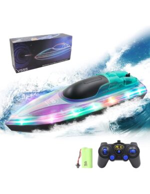 RC laivas greitaeigis kateris su LED efektais, pakraunamas, 3,7V baterija iki 30 min.