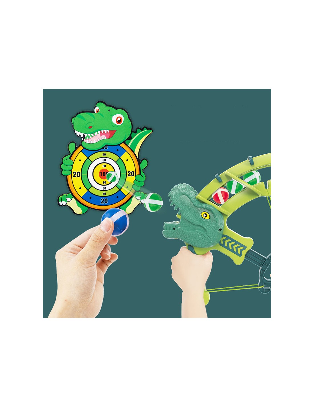 Lankas su limpančiais sticky kamuoliukais ir taikinys Lankas su limpančiais sticky kamuoliukais ir taikinys