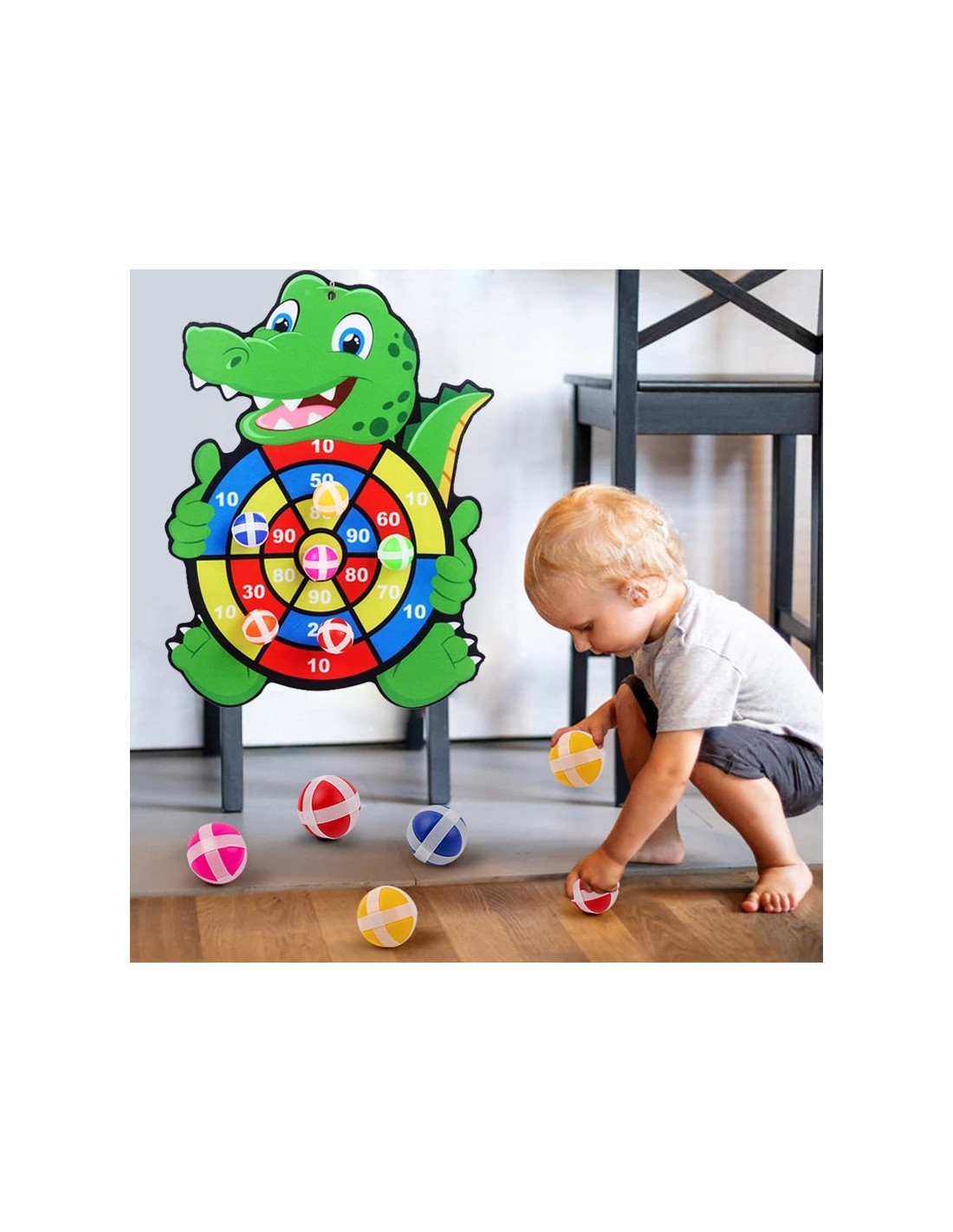 Lankas su limpančiais sticky kamuoliukais ir taikinys Lankas su limpančiais sticky kamuoliukais ir taikinys