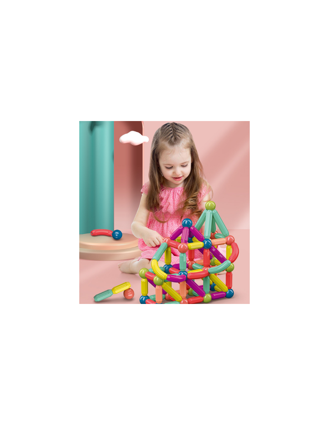 Magnetinis konstruktorius didelės detalės, ekskavatoriai, mašinos, 90 detalių Magnetinis konstruktorius didelės detalės, ekskavatoriai, mašinos, 90 detalių