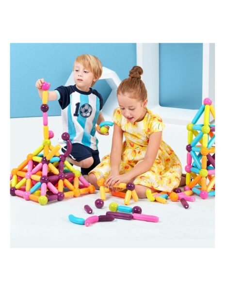 Magnetinis konstruktorius didelės detalės, ekskavatoriai, mašinos, 90 detalių Magnetinis konstruktorius didelės detalės, ekskavatoriai, mašinos, 90 detalių