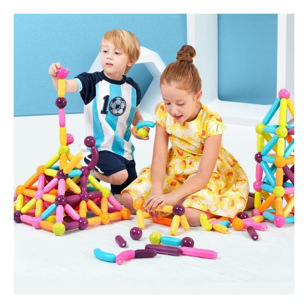 Magnetinis konstruktorius didelės detalės, ekskavatoriai, mašinos, 90 detalių Magnetinis konstruktorius didelės detalės, ekskavatoriai, mašinos, 90 detalių