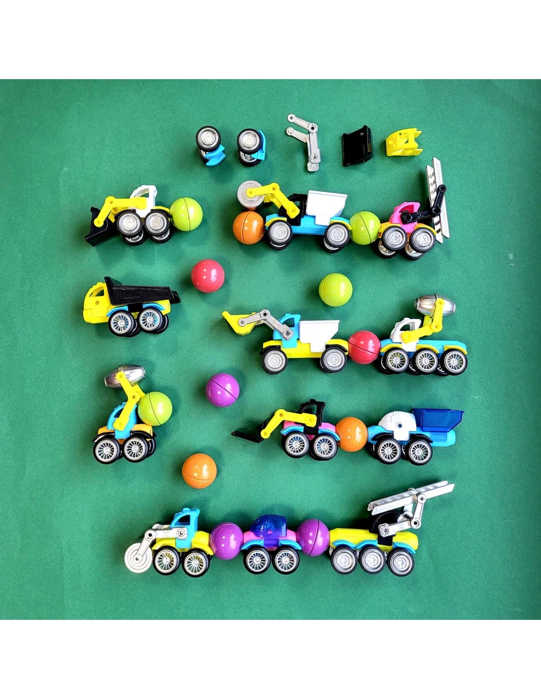 Magnetinis konstruktorius didelės detalės, ekskavatoriai, mašinos, 90 detalių Magnetinis konstruktorius didelės detalės, ekskavatoriai, mašinos, 90 detalių