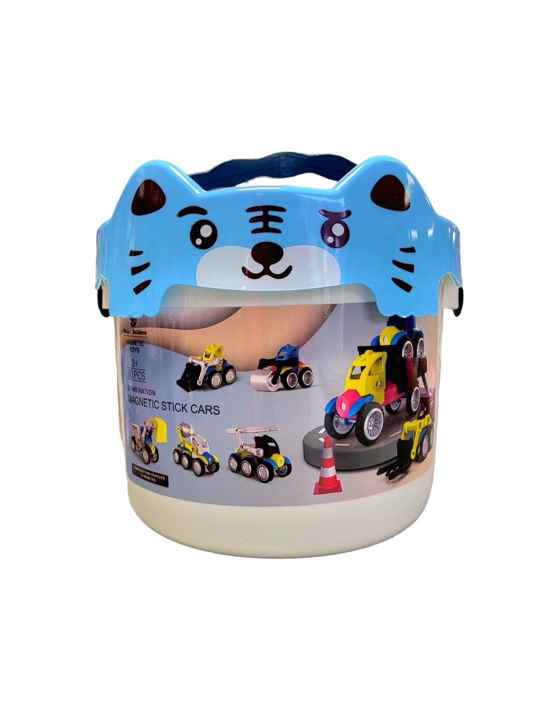 Magnetinis konstruktorius didelės detalės, ekskavatoriai, mašinos, 90 detalių Magnetinis konstruktorius didelės detalės, ekskavatoriai, mašinos, 90 detalių