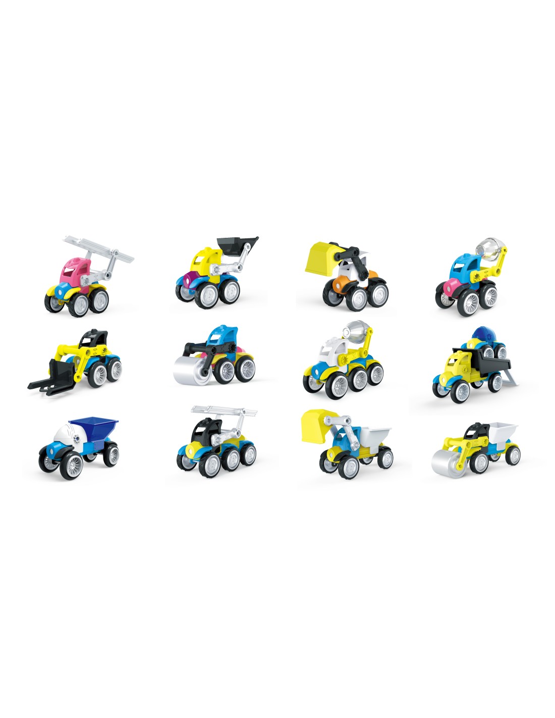 Magnetinis konstruktorius didelės detalės, ekskavatoriai, mašinos, 90 detalių Magnetinis konstruktorius didelės detalės, ekskavatoriai, mašinos, 90 detalių