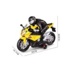 Motociklas RC su valdymo pultu, pakraunamas, su LED ir garso efektais, raudonas Motociklas RC su valdymo pultu, pakraunamas, su LED ir garso efektais, raudonas