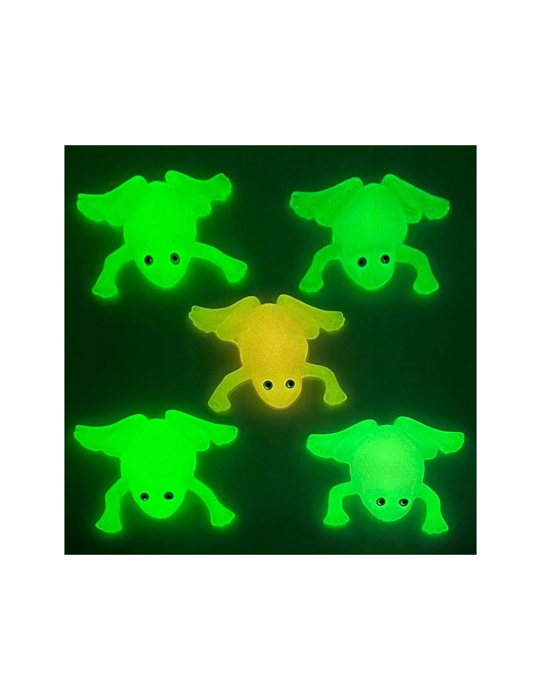 Sticky limpanti varlė, šviečianti tamsoje Sticky limpanti varlė, šviečianti tamsoje