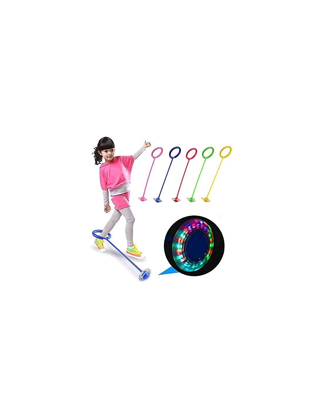 Hula hop kojų šokinėjimo kamuolys lankas, LED efektai