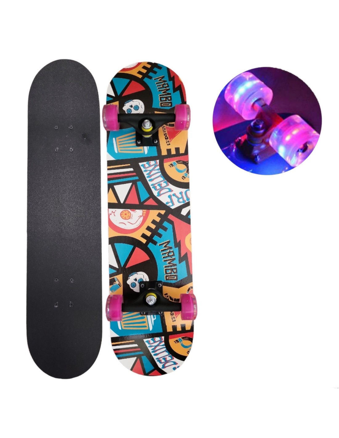Riedlentė skate board 80 cm., LED šviečiantys ratukai