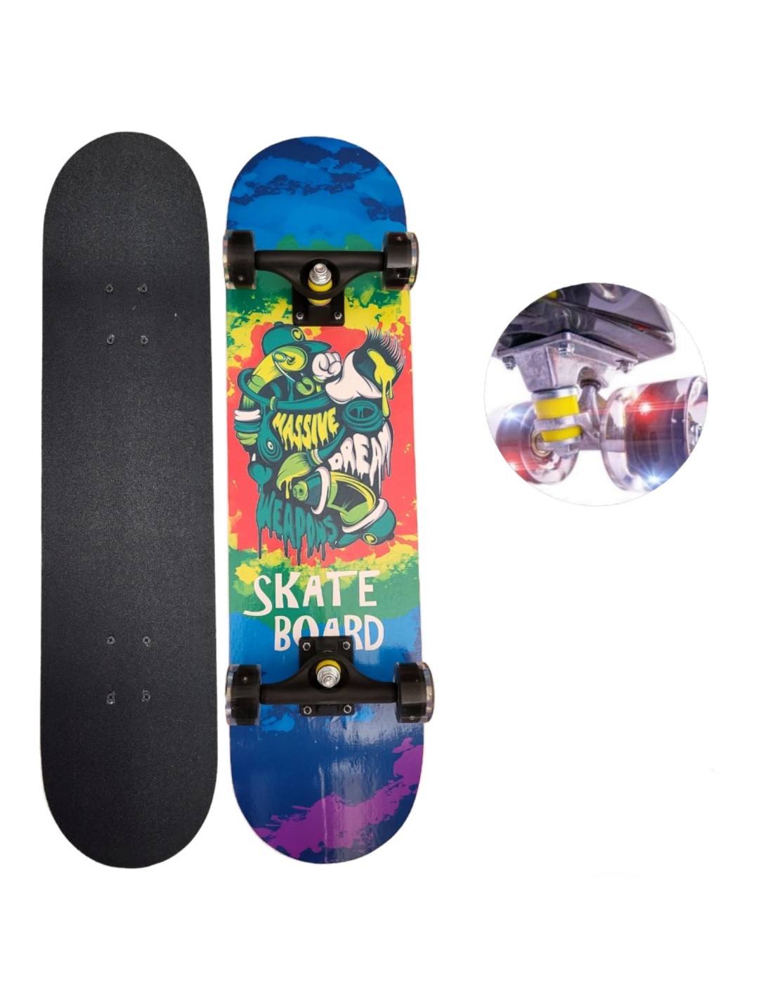 Riedlentė skate board 80 cm., LED šviečiantys ratukai