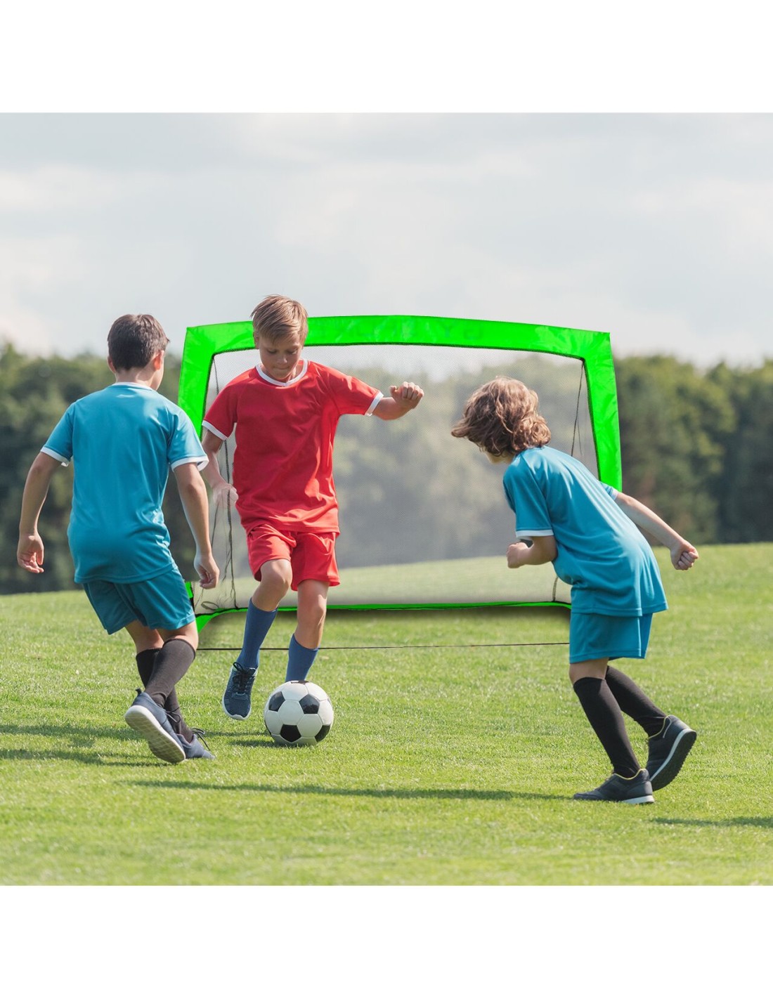 Futbolo vartai sulankstomi, 120x90cm., žalia ir oranžinė spalva Futbolo vartai sulankstomi, 120x90cm., žalia ir oranžinė spalva