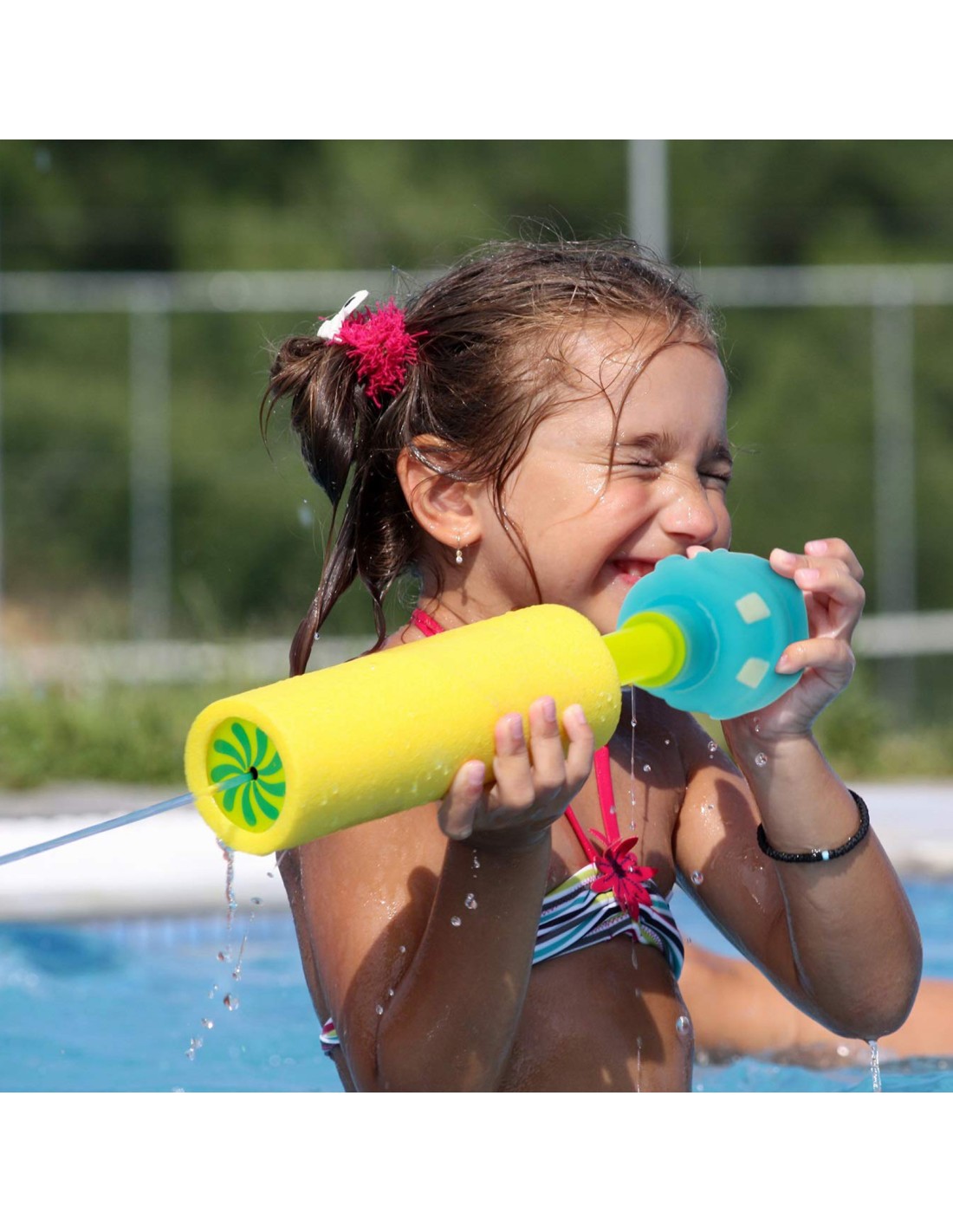 Vandens šautuvas pompa, 38 cm, su gyvūnėliais Vandens šautuvas pompa, 38 cm, su gyvūnėliais