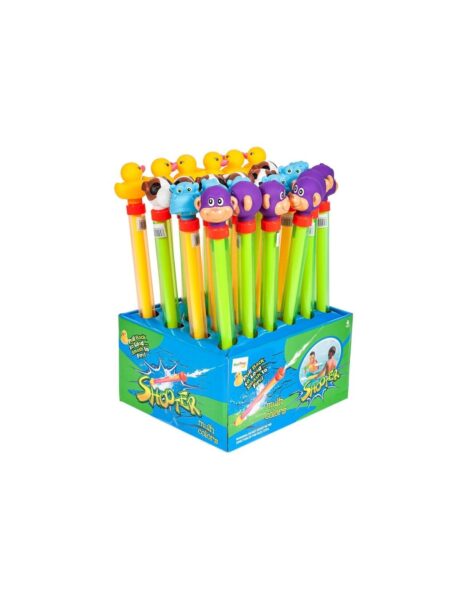 Vandens šautuvas pompa, 36 cm, su gyvūnėliais Vandens šautuvas pompa, 36 cm, su gyvūnėliais