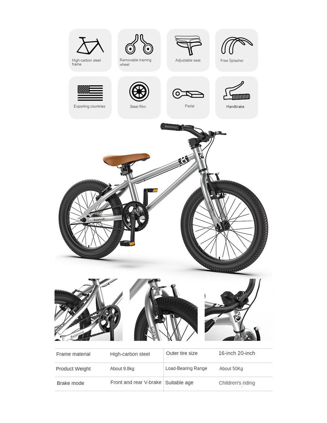 BMX tipo dviratis 20 colių BMX tipo dviratis 20 colių