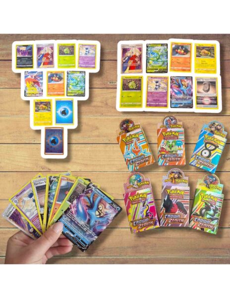 Pokemon CROWN ZENITH tipo kortos 25 vnt. Pokemon CROWN ZENITH tipo kortos 25 vnt.