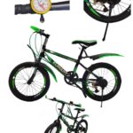 Dviratis 18" colių su 7 pavaromis, žalia spalva