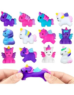 Mini squishy silikoniniai tampomi žaislai 6 vnt./ unicorn
