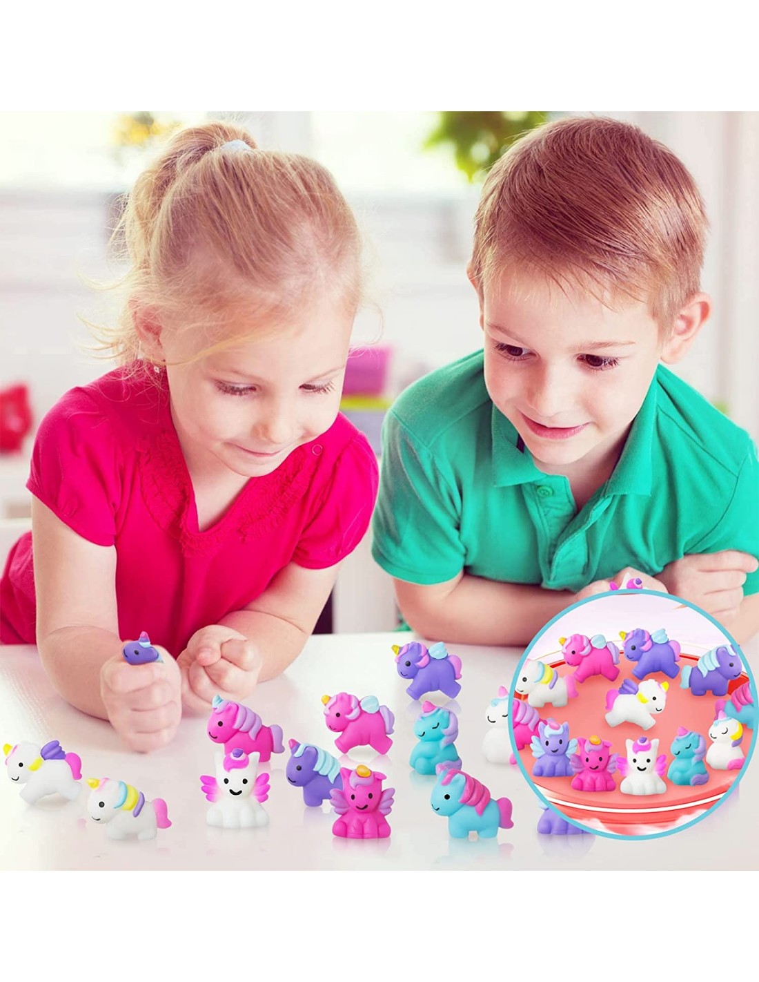 Mini squishy silikoniniai tampomi žaislai 6 vnt./ unicorn Mini squishy silikoniniai tampomi žaislai 6 vnt./ unicorn