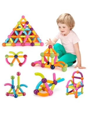 Magnetinis konstruktorius 66 didelės detalės