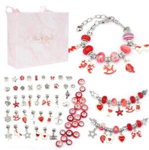 Papuošalų rinkinys vaikiškas, 63 vnt., pandoros tipo