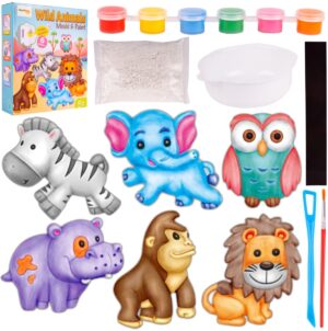 Kūrybinis rinkinys DIY gyvūnėliai iš gipso su akvarele