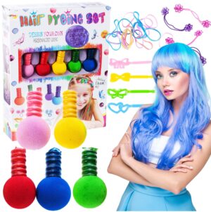 Plaukų kreidelės plaukams, rinkinys su gumelėmis