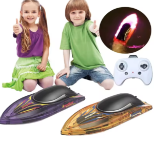 Laivas greitaeigis kateris su valdymo pultu, LED efektais