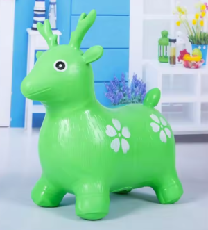 Pripučiamas guminis šokliukas Elniukas<span> - </span>Žalia