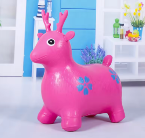 Pripučiamas guminis šokliukas Elniukas<span> - </span>Rožinė