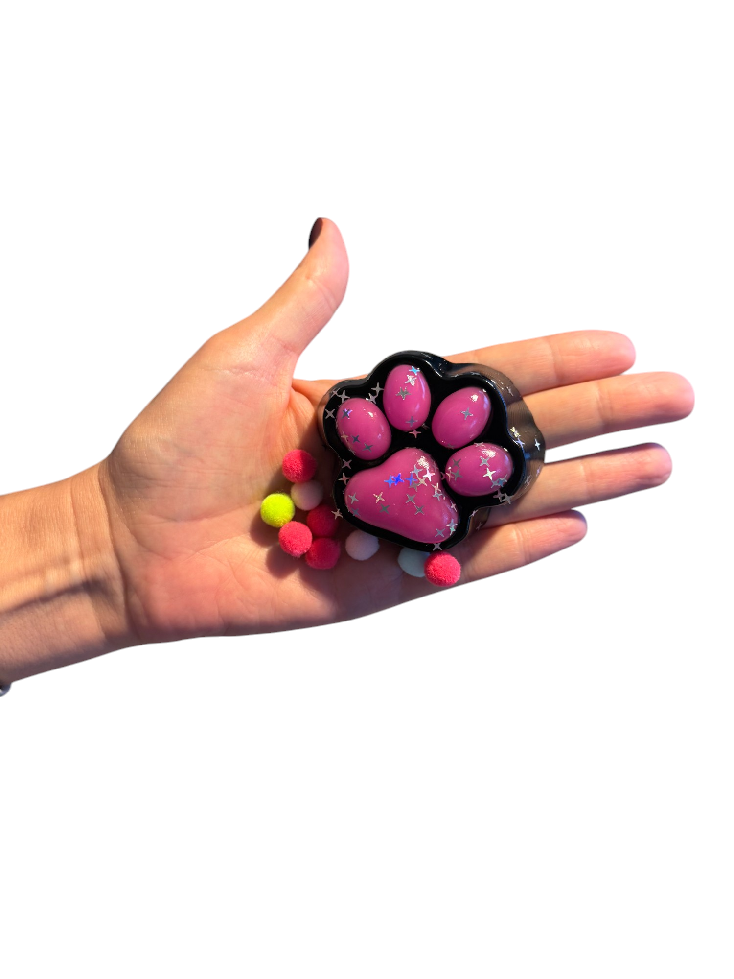 Letenėlė antistresinis žaislas squishy su blizgučiais<span> - </span>Juoda