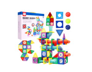 Magnetinis 3D konstruktorius su kamuoliukais 148 detalės