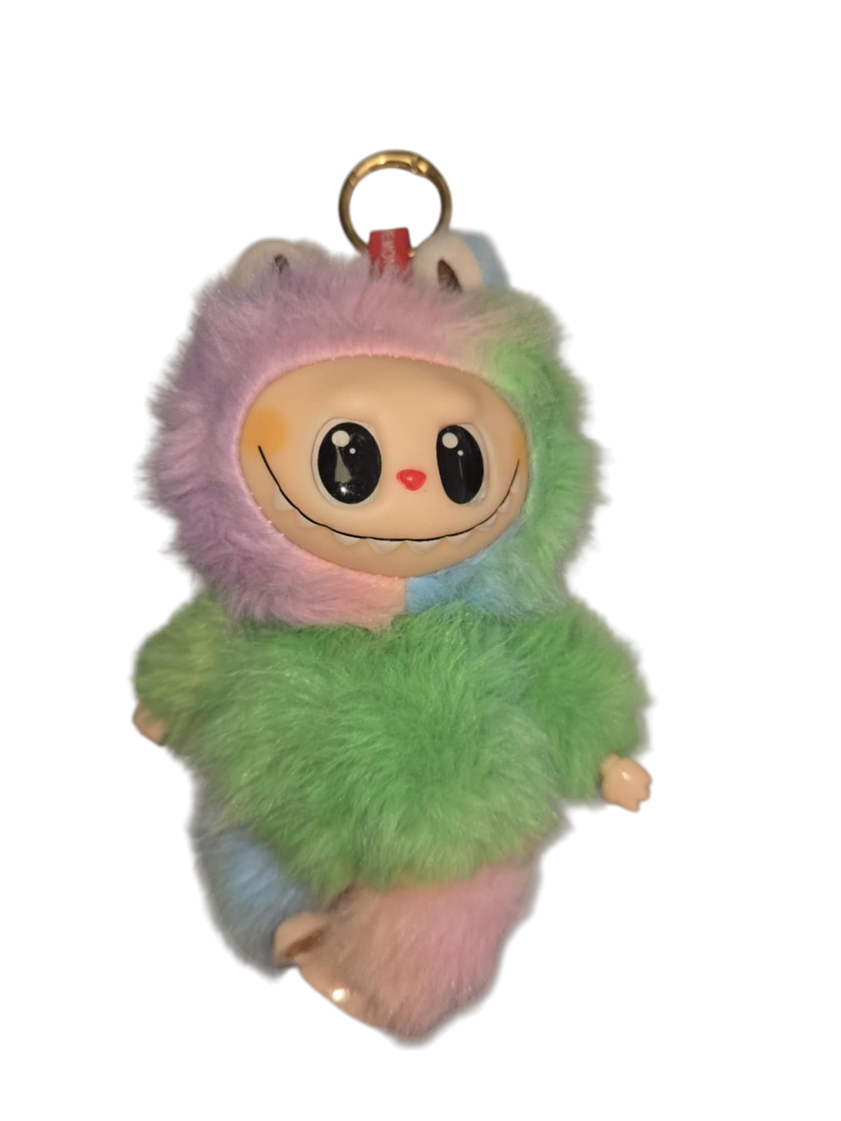 Labubu  pliušinis žaislas pakabukas margas