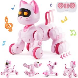 Interaktyvus robotas katinas su valdymo pultu ir garsais