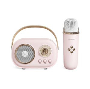 Karaokės rinkinys „Premium Radio Edition“ (mikrofonas + bevielė kolonėlė)