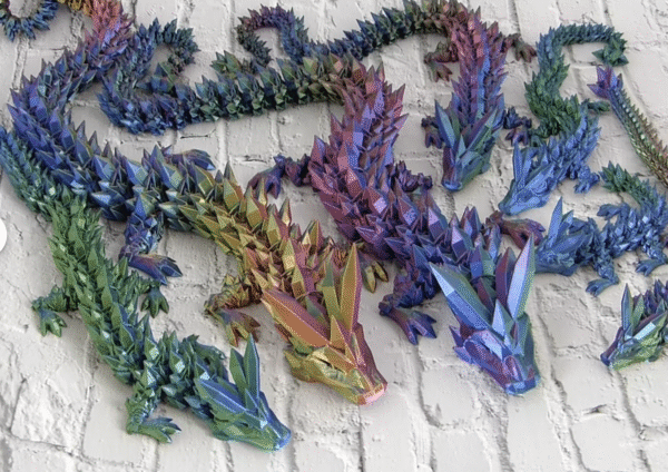 3D spausdintas drakonas