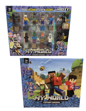 Minecraft figūrėlių rinkinys „My World“ (24 vnt)