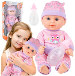 Interaktyvi lėlė kūdikis su buteliuku 31 cm