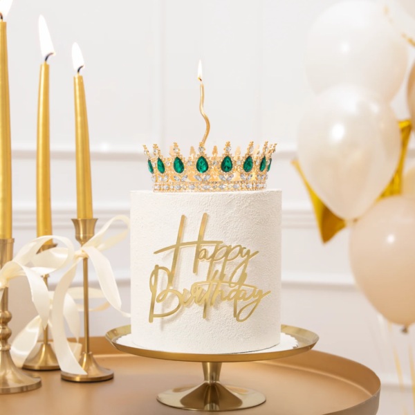 torto-dekoracija-karuna-zali-kristalai-15-cm-skersmuo-1