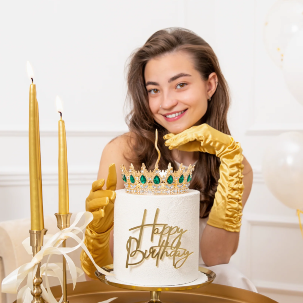 torto-dekoracija-karuna-zali-kristalai-15-cm-skersmuo-2