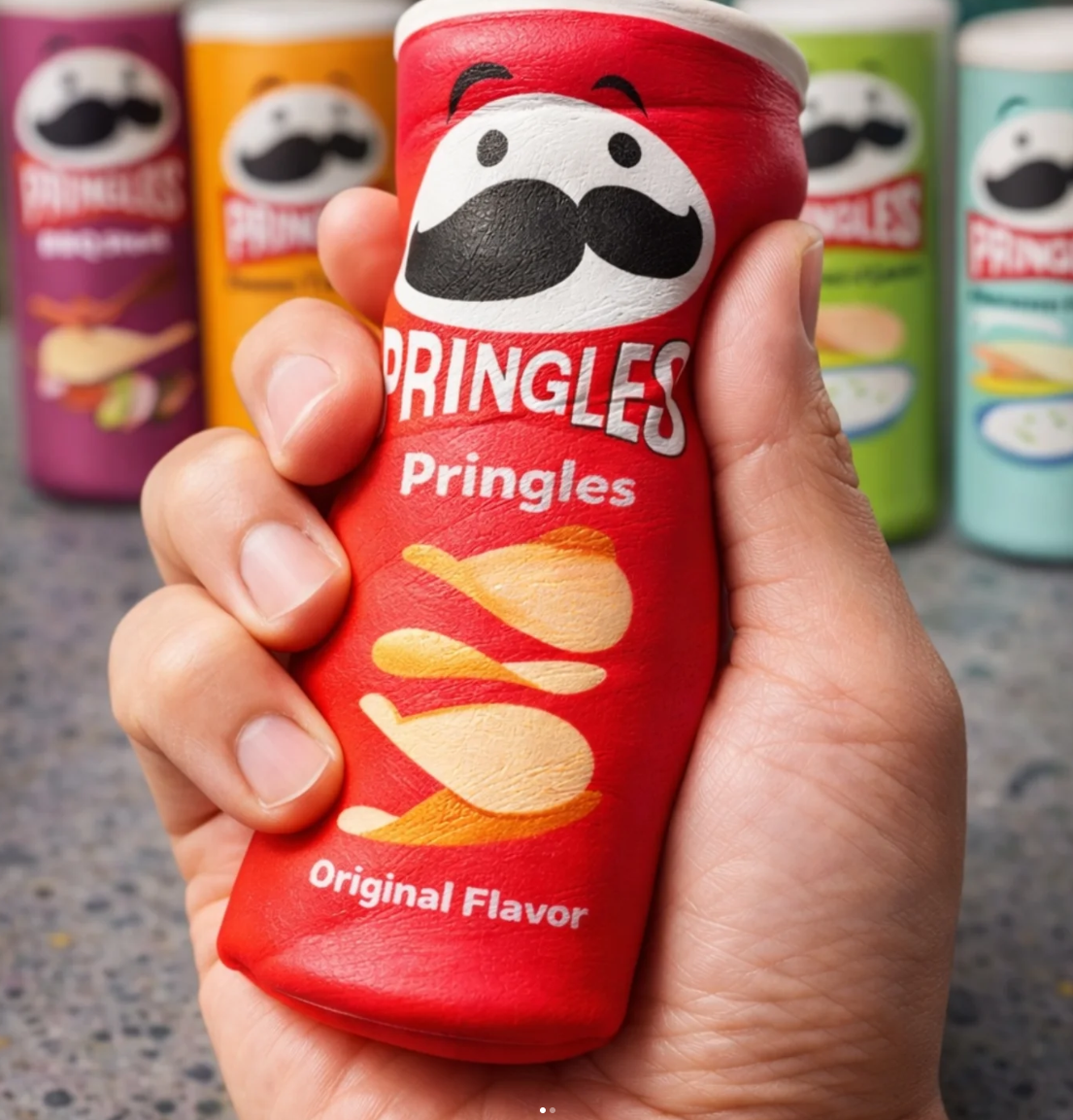 Squishy pringles minkomas žaislas