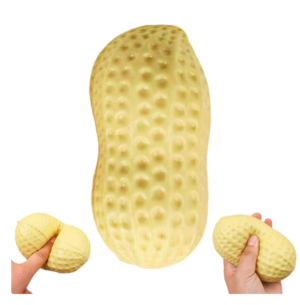 Squishy peanut žemės riešutas antistresinis minkomas žaislas