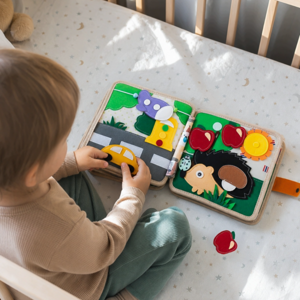 Montessori-knyga-zirafa-medžiagine-2