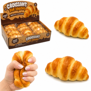 Squishy kruasanas antistresinis minkomas žaislas slow rising