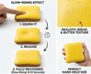 Squishy bread duonos riekelė minkomas antistresinis žaislas