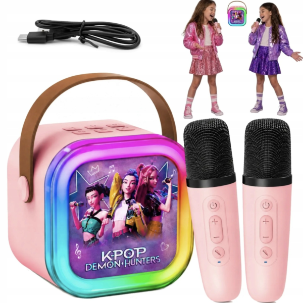 k-pop-demon-hunters-karaoke-kolonele-2-mikrofonai